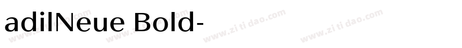 adilNeue Bold字体转换